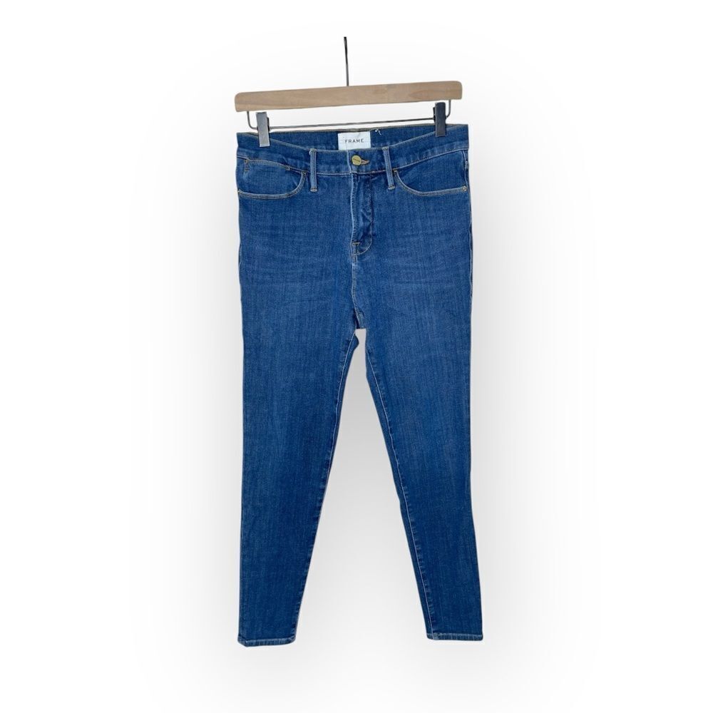 FRAME 24-hour High Waist Crop Skinny Jeans In Henning Size 29 - Picture 2 of 7